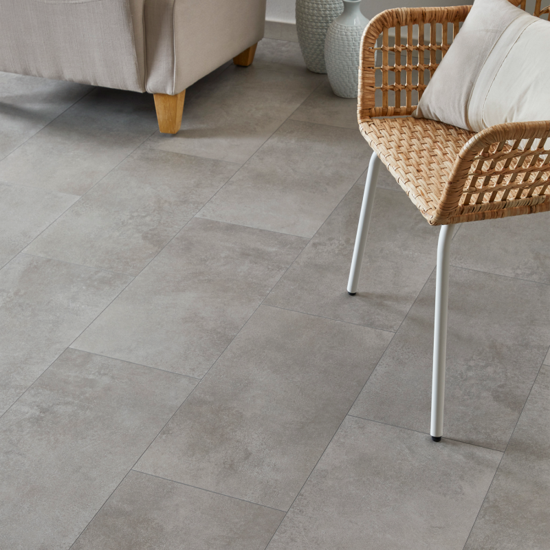 Dalle céramique clipsable "Pico 50CERA0393A" gris clair - Ceratouch - CORETEC