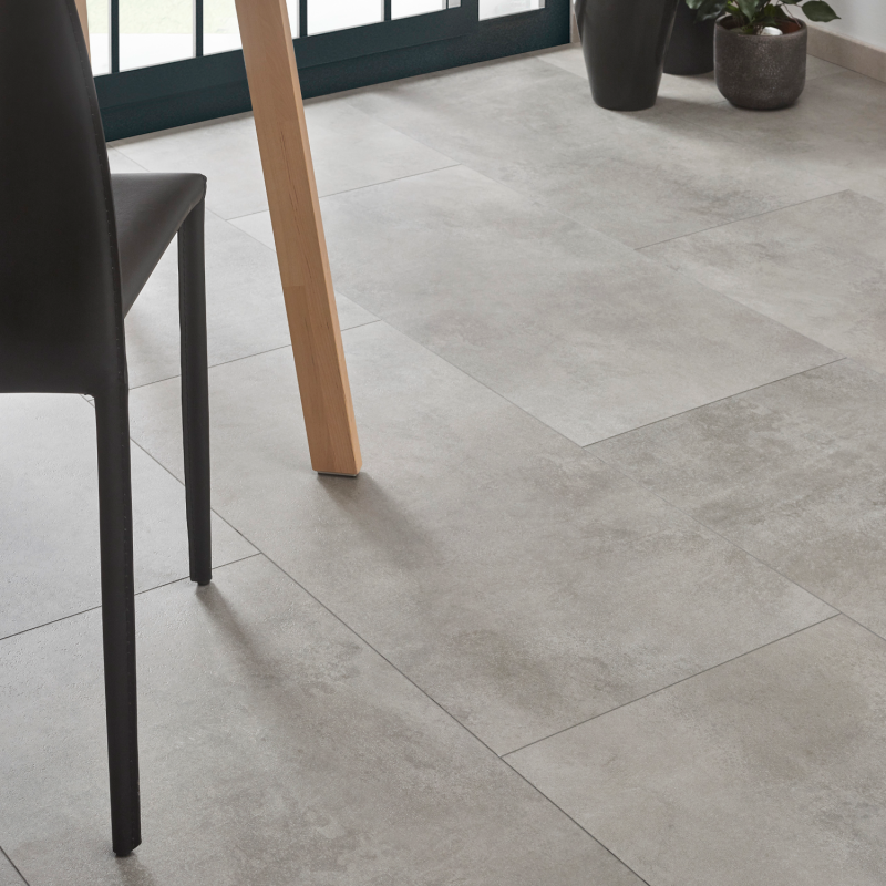 Dalle céramique clipsable "Pico 50CERA0393B" gris clair - Ceratouch - CORETEC