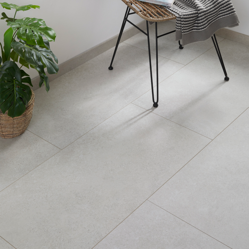 Dalle céramique clipsable "Teneguia 50CERA0190B" gris clair - Ceratouch - CORETEC