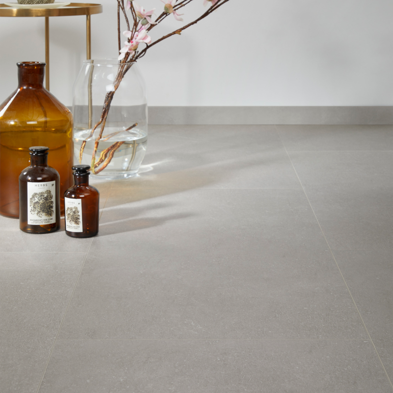 Dalle céramique clipsable "Ustica 50CERA0293B" gris clair - Ceratouch - CORETEC