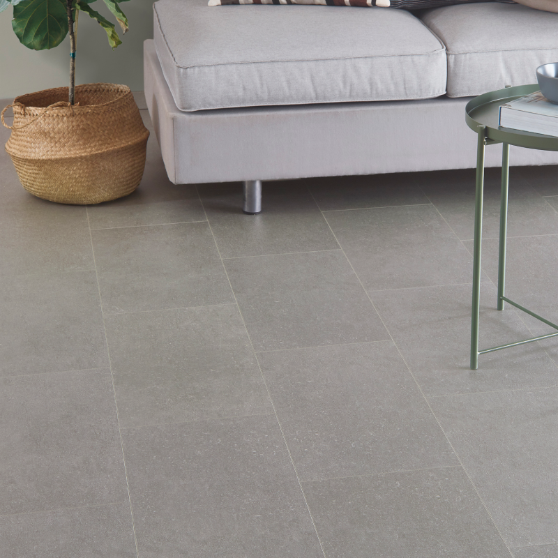 Dalle céramique clipsable "Ustica 50CERA0293A" gris clair - Ceratouch - CORETEC