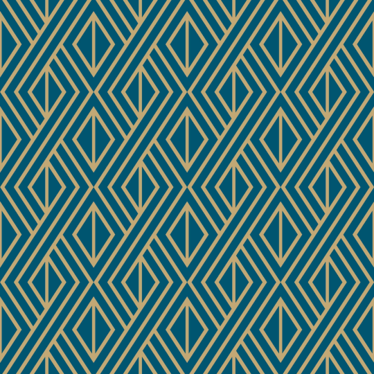 Papier peint adhésif Art Deco bleu - LES ADHESIFS - Lutèce - 68190201