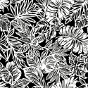 Papier peint adhésif Batik Leaf noir - LES ADHESIFS - Lutèce - RMK11439
