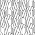 Papier peint adhésif Hexagone blanc et gris - LES ADHESIFS - Lutèce - RMK10705