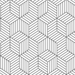 Papier peint adhésif Hexagone blanc et gris - LES ADHESIFS - Lutèce - RMK10705
