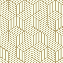 Papier peint adhésif Hexagone blanc et or - LES ADHESIFS - Lutèce - RMK10704