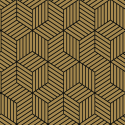 Papier peint adhésif Hexagone noir et or - LES ADHESIFS - Lutèce - RMK10707