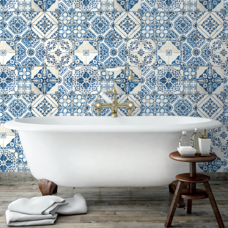 Papier peint adhésif Mediterranian Tile - LES ADHESIFS - Lutèce - RMK11083