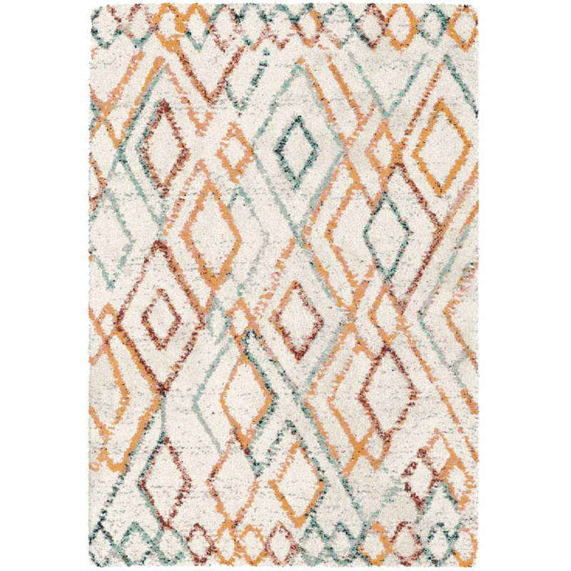 Tapis shaggy à motif berbère - losanges colorés - 160x230cm - SHERPA BALTA
