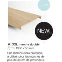 Marche stratifiée double XXL chêne Arizona 160 - Concept d'escalier Maëstro Steps