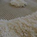 Tapis enfant rond "Tête Mouton écru et taupe" - Richie BALTA Diam.120