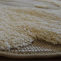 Tapis enfant rond "Tête Mouton écru et taupe" - Richie BALTA Diam.120