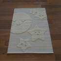 Tapis Lune et ses Etoiles écru et beige - 120x170cm - RITUAL KIDS