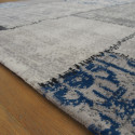 Tapis patchwork gris et bleu - 160x230cm - VINTAGE Balta