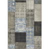 Tapis patchwork gris et bleu - 160x230cm - VINTAGE Balta