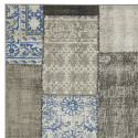 Tapis patchwork gris et bleu - 160x230cm - VINTAGE Balta