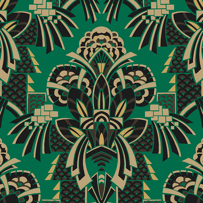 Papier peint Dorothy Emerald - FOLIES - Khrôma by Masureel - FOL701