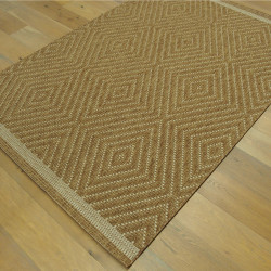 Tapis corde losanges camel - Grace BALTA - 160x230
