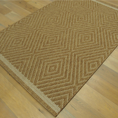 Tapis corde losanges camel - Grace BALTA - 160x230
