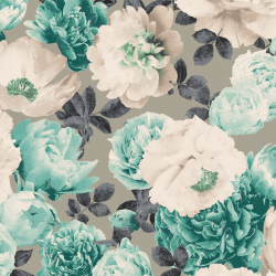 Papier peint Rosegarden Sapphire - KENT - Khrôma by Masureel - KEN006