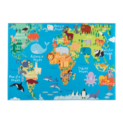 Tapis enfant Torino Kids world map - 120x170 - Obsession - tok 231 world map