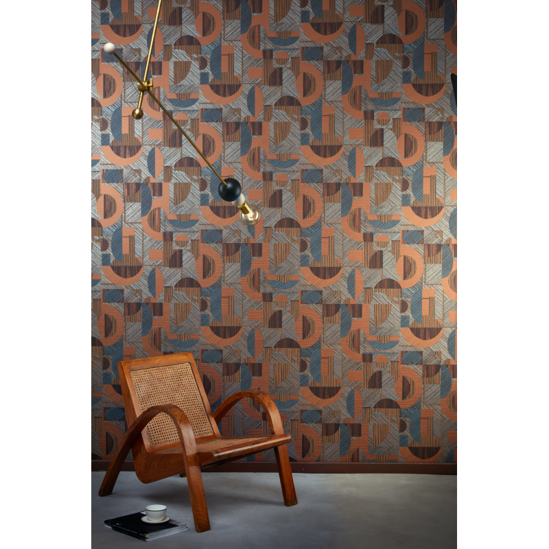Papier peint Nakita Caramel - ORBITAL - Khrôma by Masureel - ORB205