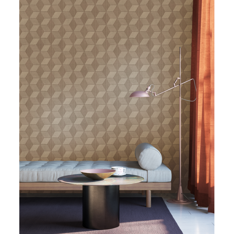 Papier peint Manhattan Bronze - ORBITAL - Khrôma by Masureel - ORB503