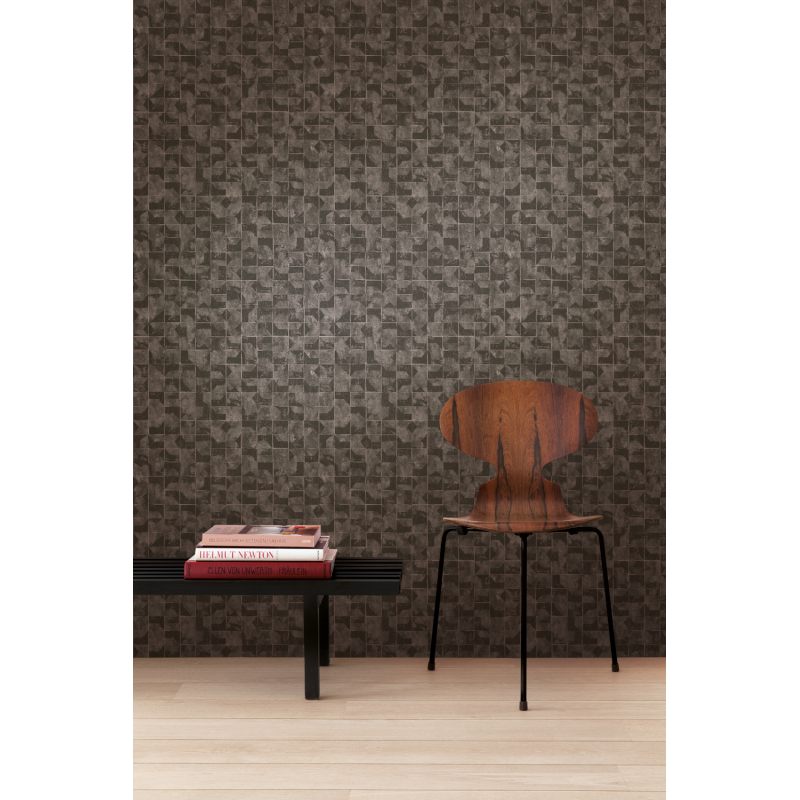 Papier peint Fragments Ash - ORBITAL - Khrôma by Masureel - ORB603