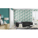 Papier peint intissé BOTANIQUE feuillage bleu vert - BARBARA 2 Rasch 536423
