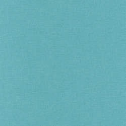 Papier peint Linen Uni bleu turquoise moyen - LINEN - Caselio - INN68526623