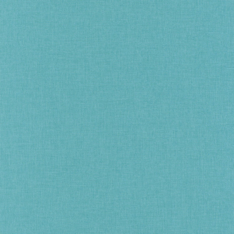 Papier peint Uni bleu turquoise moyen - LINEN - Caselio - INN68526623