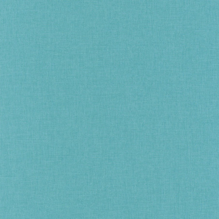 Papier peint Uni bleu turquoise moyen - LINEN - Caselio - INN68526623