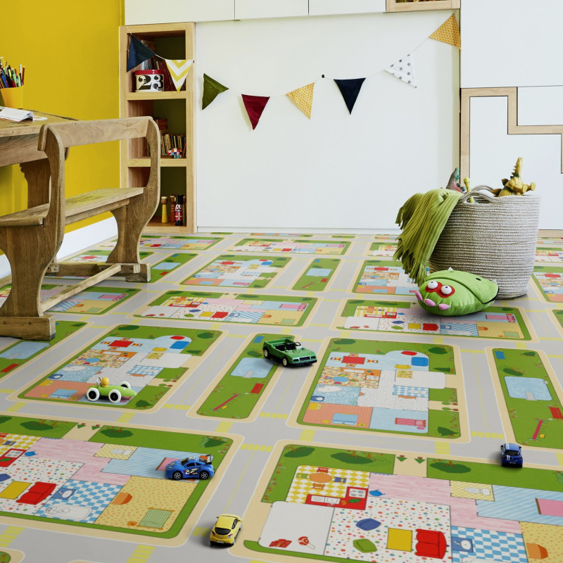 Sol PVC - Ma 1ère maison multicolore - Iconik Confort TARKETT - rouleau 2M
