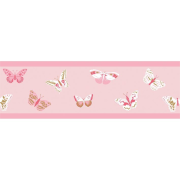 Frise enfant Butterfly rose fuchsia - GIRL POWER - Caselio - GPR100894234