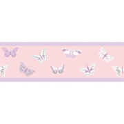 Frise enfant Butterfly parme et gris - GIRL POWER - Caselio - GPR100895221