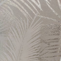 Papier peint vinyle sur intissé Palmes Retro argenté, fond beige - EDEN - Ugepa - J98207