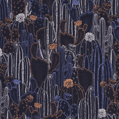 Papier peint Cactaceae violine - BOTANICA - Casadeco - BOTA85925236