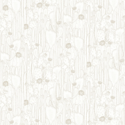 Papier peint Cactaceae blanc taupe - BOTANICA - Casadeco - BOTA85920298