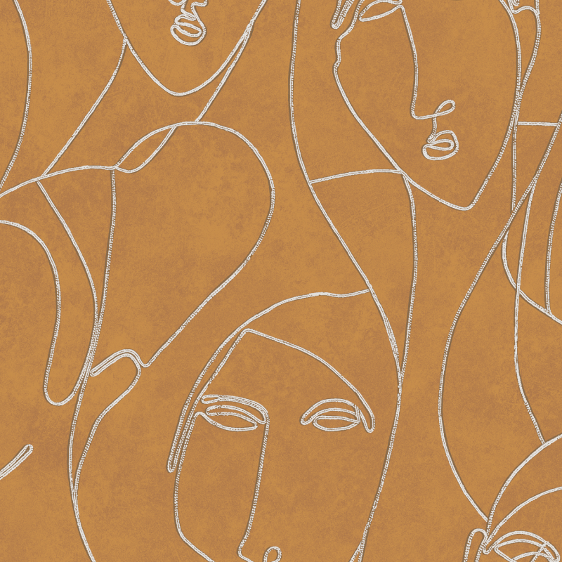 Papier peint Nefertiti Gold - AGATHE - Khrôma by Masureel - AGA503