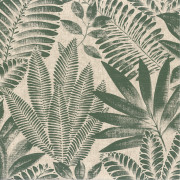 Papier peint Aloes vert impérial et grège- KARABANE - Casamance - 75183784