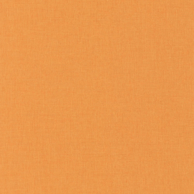 Papier peint Linen uni orange moyen - AU BISTROT D'ALICE - Caselio - BIS68523187