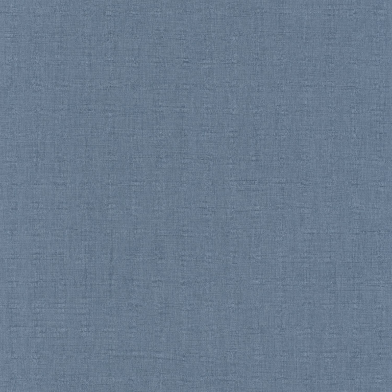 Papier peint Linen uni bleu foncé - AU BISTROT D'ALICE - Caselio - BIS68526460