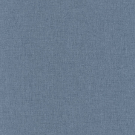 Papier peint Linen uni bleu foncé - AU BISTROT D'ALICE - Caselio - BIS68526460