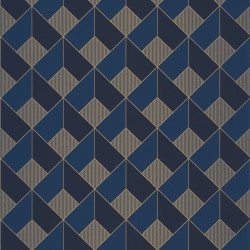 Papier peint Square midnight blue doré - ONLY BLUE - Caselio - ONB100126328