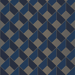 Papier peint Square midnight blue doré - ONLY BLUE - Caselio - ONB100126328