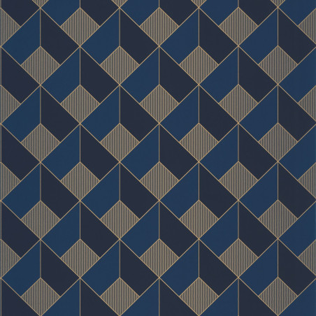 Papier peint Spaces Square midnight blue doré - ONLY BLUE - Caselio - ONB100126328