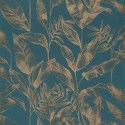 Papier peint Delicate teal blue doré- ONLY BLUE - Caselio - ONB102636124