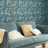 Papier peint Elegante teal blue doré - ONLY BLUE - Caselio - ONB102676100
