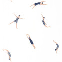 Papier peint Funny Swim midnight blue - ONLY BLUE - Caselio - ONB102696050
