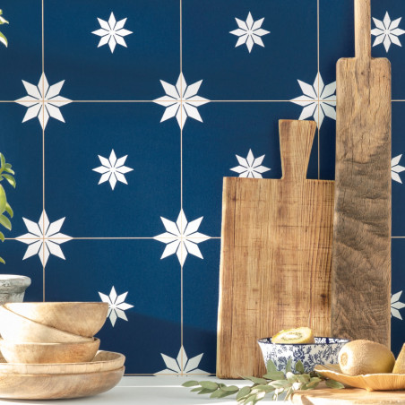 Papier peint Trendy Tiles midnight blue doré - ONLY BLUE - Caselio - ONB102716202 Papier peint Trendy Tiles midnight blue doré - ONLY BLUE - Caselio - ONB102716202